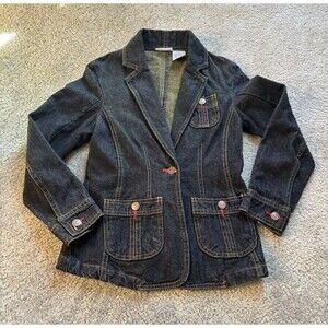 Vintage Mary Kate And Ashley 100% Cotton Denim Jacket Girls Size 10/12 Y2K